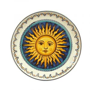 Piatto tondo con sole