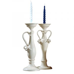 Candeliere con manici torciglioni