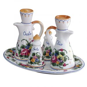 Set olio e aceto, sale e pepe
