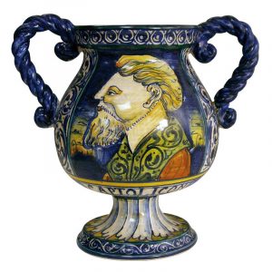 Vaso globulare biansato con piede Orsini-colonna12 - OC-28