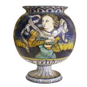 Vaso globulare con piede Orsini-colonna4 - OC-30