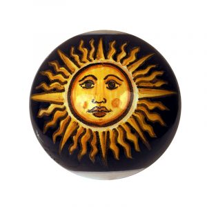 Pallina-di-Natale-in-ceramica-di-Castelli-"Sole-fondo-azzurro"-sole-PH-01-cm.8-10