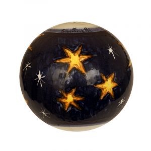 Pallina-di-Natale-in-ceramica-di-Castelli-"Sole-fondo-azzurro"-sole-PH-03-cm.8-10