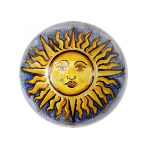 Pallina-di-Natale-in-ceramica-di-Castelli-"Sole-fondo-azzurro"-sole-PH-04-cm.8-10
