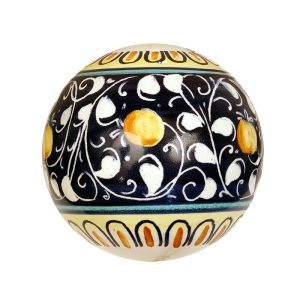 Pallina-di-Natale-in-ceramica-di-Castelli-"Sole-fondo-azzurro"-sole-PH-18-cm.8-10