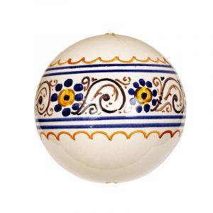 Pallina di Natale in ceramica di Castelli "Ornato pimpinella"