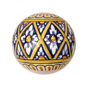 Pallina-di-Natale-in-ceramica-di-Castelli-"Sole-fondo-azzurro"-sole-PH-24-cm.8-10