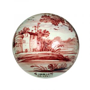 Pallina-di-Natale-in-ceramica-di-Castelli-"Sole-fondo-azzurro"-sole-PH-28-cm.8-10