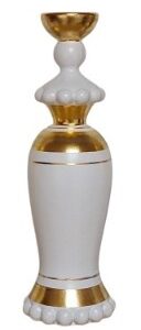 Fanciulla d'Abruzzo in ceramica Korai  "White Golden"